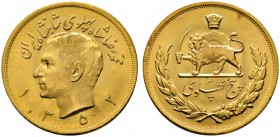 Ausländische Münzen und Medaillen 
 Iran-Pahlavi-Dynastie 
 Mohammad Reza Pahlavi Shah SH 1320-1358 / AD 1941-1979 
 5 Pahlavi SH 1352 (1973). Fr. ...