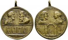 Ausländische Münzen und Medaillen 
 Italien 
 Tragbare Wallfahrtsmedaille aus Messingguß o.J. (18. Jh.) unsigniert (wohl aus der Werkstatt Hamerani-...