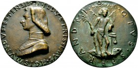 Ausländische Münzen und Medaillen 
 Italien-Ferrara 
 Niccolo III. d'Este 1383/84-1441 
 Bronzenes Medaillon o.J. (1473) von Bartolomeo of Sperandi...