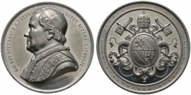 Ausländische Münzen und Medaillen 
 Italien-Kirchenstaat (Vatikan) 
 Pius IX. 1846-1878 
 Zinnmedaille o.J. von Langmann. Brustbild in Mozzetta mit...