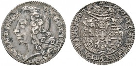 Ausländische Münzen und Medaillen 
 Italien-Savoyen 
 Carlo Emanuele III. 1730-1773 
 Mezza lira da 10 Soldi 1742 -Turin-. Sim. 19/1, CNI 58. selte...