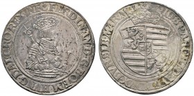 Römisch-Deutsches Reich 
 Haus Habsburg 
 Ferdinand I. 1521-1564 
 Taler 1529 -Joachimsthal-. Münzmeister Ulrich Gebhardt. Gekröntes, jugendliches ...