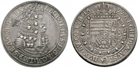 Römisch-Deutsches Reich 
 Haus Habsburg 
 Leopold I. 1657-1705 
 Taler 1699 -Hall-. Her. 647, Dav. 3245, Voglh. 221/6, MT 757. -Walzenprägung-. fei...