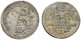 Römisch-Deutsches Reich 
 Haus Habsburg 
 Leopold I. 1657-1705 
 Jetonartige Silbermedaille 1690 von P.H. Müller (unsigniert), auf die Krönung sein...