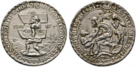 Römisch-Deutsches Reich 
 Böhmen, Mähren und Erzgebirge 
 Allgemein. Silbermedaille o.J. (1526-1539) von H. Magdeburger. Samson trägt die Tore von G...