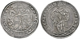 Römisch-Deutsches Reich 
 Salzburg, Erzbistum 
 Johann Jakob Khuen von Belasi 1560-1586 
 1/2 Taler 1565. Zöttl 656, Probszt 551. selten, feine Pat...