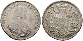 Römisch-Deutsches Reich 
 Salzburg, Erzbistum 
 Sigismund III. von Schrattenbach 1753-1771 
 Taler 1770. Großes Brustbild. Zöttl 3009, Probszt 2298...