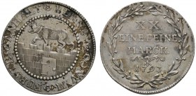 Altdeutsche Münzen und Medaillen 
 Anhalt-Bernburg 
 Friedrich Albrecht 1765-1796 
 1/2 Konventionstaler 1793 -Silberhütte-. Mann 700, J. 34. leich...