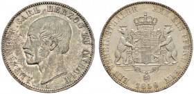 Altdeutsche Münzen und Medaillen 
 Anhalt-Bernburg 
 Alexander Carl 1834-1863 
 Vereinstaler 1859 A. AKS 14, J. 72, Thun 5, Kahnt 5. feine Patina, ...