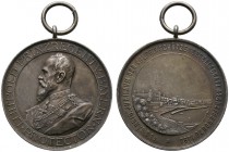 Altdeutsche Münzen und Medaillen 
 Aschaffenburg, Stadt 
 Tragbare, mattierte Silbermedaille 1898 unsigniert, auf das 450-jährige Jubiläum der König...