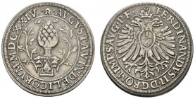 Altdeutsche Münzen und Medaillen 
 Augsburg, Stadt 
 1/6 Taler 1624. Stadtpyr zwischen zwei Lorbeerzweigen / Gekrönter Doppeladler mit Brustschild s...