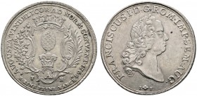 Altdeutsche Münzen und Medaillen 
 Augsburg, Stadt 
 Konventionstaler 1765. Stempel von J. Thiebáud. Mit Büste und Titulatur Kaiser Franz I. Forster...