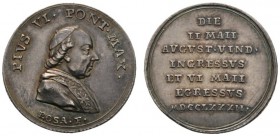 Altdeutsche Münzen und Medaillen 
 Augsburg, Stadt 
 Kleine Silbermedaille 1782 von Rosa, auf den Besuch von Papst Pius VI. in Augsburg. Dessen Brus...