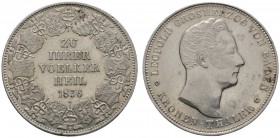 Altdeutsche Münzen und Medaillen 
 Baden-Durlach 
 Leopold 1830-1852 
 Kronentaler 1836. &quot;Zu Ihrer Völker Heil&quot;. AKS 87, J. 51, Thun 23, ...