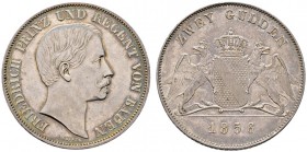 Altdeutsche Münzen und Medaillen 
 Baden-Durlach 
 Friedrich I. 1852-1907 
 Doppelgulden 1856. Mit Titulatur Prinz und Regent. AKS 116, J. 70, Thun...
