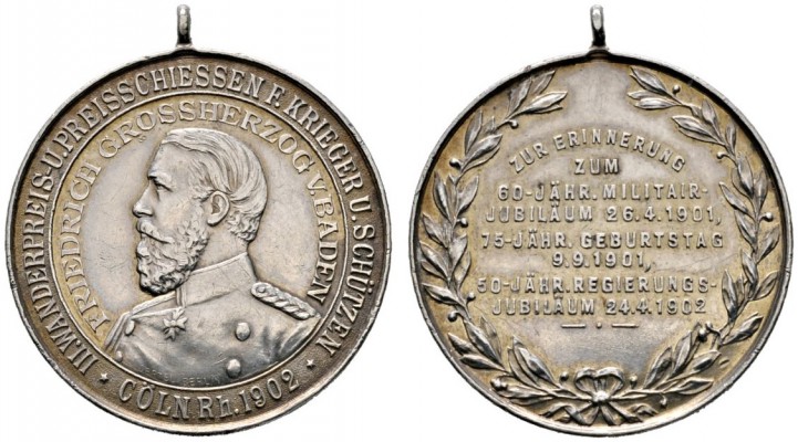 Altdeutsche Münzen und Medaillen 
 Baden-Durlach 
 Friedrich I. 1852-1907 
 T...