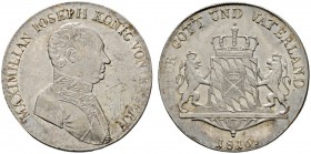 Altdeutsche Münzen und Medaillen 
 Bayern 
 Maximilian I. Joseph 1806-1825 
 Konventionstaler 1816. AKS 48, J. 13, Thun 43, Kahnt 68. minimale Krat...