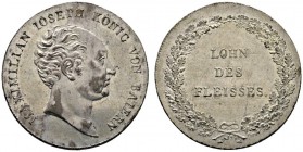 Altdeutsche Münzen und Medaillen 
 Bayern 
 Maximilian I. Joseph 1806-1825 
 1/2 Konventionstaler o.J. (geprägt bis 1837). Halber Schulpreistaler. ...