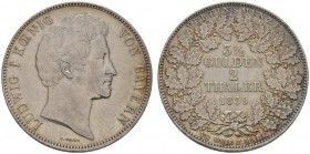Altdeutsche Münzen und Medaillen 
 Bayern 
 Ludwig I. 1825-1848 
 Doppelter Vereinstaler 1839. AKS 73, J. 64, Thun 73, Kahnt 100. gutes sehr schön...