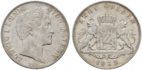 Altdeutsche Münzen und Medaillen 
 Bayern 
 Ludwig I. 1825-1848 
 Doppelgulden 1848. AKS 77, J. 63, Thun 89, Kahnt 73. gutes vorzüglich