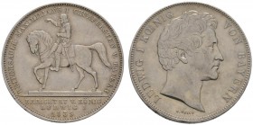 Altdeutsche Münzen und Medaillen 
 Bayern 
 Ludwig I. 1825-1848 
 Geschichtsdoppeltaler 1839 Reitersäule Maximilian I. AKS 100, J. 68, Thun 77, Kah...