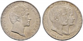 Altdeutsche Münzen und Medaillen 
 Bayern 
 Ludwig I. 1825-1848 
 Geschichtsdoppeltaler 1842. Vermählung des Kronprinzenpaares. AKS 104, J. 72, Thu...