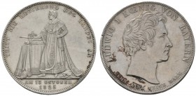 Altdeutsche Münzen und Medaillen 
 Bayern 
 Ludwig I. 1825-1848 
 Geschichtstaler 1825. Regierungsantritt. AKS 112, J. 31, Thun 49, Kahnt 76. klein...