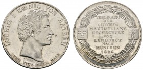 Altdeutsche Münzen und Medaillen 
 Bayern 
 Ludwig I. 1825-1848 
 Geschichtstaler 1826. Verlegung der Ludwig-Maximilians-Hochschule von Landshut na...