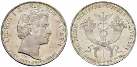 Altdeutsche Münzen und Medaillen 
 Bayern 
 Ludwig I. 1825-1848 
 Geschichtstaler 1827. Bayerisch-württembergischer Zollverein. AKS 116, J. 34, Thu...