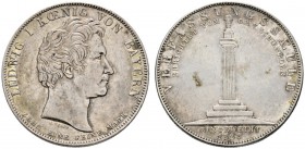 Altdeutsche Münzen und Medaillen 
 Bayern 
 Ludwig I. 1825-1848 
 Geschichtstaler 1828. Verfassungssäule Schönborn. AKS 123, J. 38, Thun 55, Kahnt ...