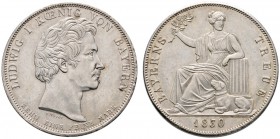 Altdeutsche Münzen und Medaillen 
 Bayern 
 Ludwig I. 1825-1848 
 Geschichtstaler 1830. Bayerns Treue. AKS 125, J. 40, Thun 58, Kahnt 85. vorzüglic...