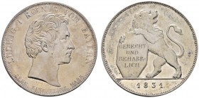 Altdeutsche Münzen und Medaillen 
 Bayern 
 Ludwig I. 1825-1848 
 Geschichtstaler 1831. &quot;Gerecht und Beharrlich&quot;. AKS 126, J. 41, Thun 59...