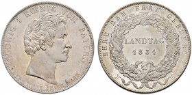 Altdeutsche Münzen und Medaillen 
 Bayern 
 Ludwig I. 1825-1848 
 Geschichtstaler 1834. Bayerischer Landtag. AKS 130, J. 45, Thun 63, Kahnt 90. kle...
