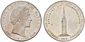 Altdeutsche Münzen und Medaillen 
 Bayern 
 Ludwig I. 1825-1848 
 Geschichtstaler 1834. Denkmal Oberwittelsbach. AKS 131, J. 46, Thun 64, Kahnt 91....