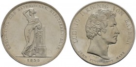 Altdeutsche Münzen und Medaillen 
 Bayern 
 Ludwig I. 1825-1848 
 Geschichtstaler 1835 Bayerische Hypothekenbank. AKS 133, J. 48, Thun 66, Kahnt 93...