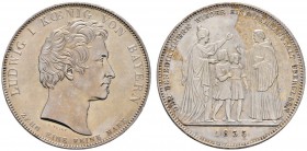 Altdeutsche Münzen und Medaillen 
 Bayern 
 Ludwig I. 1825-1848 
 Geschichtstaler 1835. Wiederzulassung der Benediktiner-Lehranstalt in Bayern. AKS...