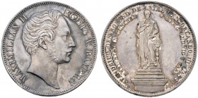 Altdeutsche Münzen und Medaillen 
 Bayern 
 Maximilian II. Joseph 1848-1864 
 Geschichtsdoppeltaler 1849. Standbild Orlando di Lasso. AKS 165, J. 8...