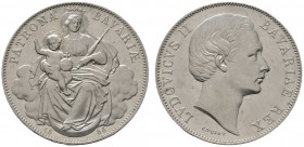 Altdeutsche Münzen und Medaillen 
 Bayern 
 Ludwig II. 1864-1886 
 Madonnentaler 1866. AKS 176, J. 107, Thun 105, Kahnt 131. winzige Kratzer, vorzü...