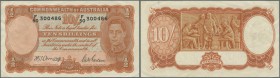 Australia: 10 Shillings ND(1942) P. 25b, creases in paper, condition: VF+.