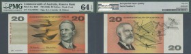 Australia: 20 Dollars ND(1966) with signature Coombs & Wilson, P.41a Low Number XAC 000001 PMG 64 Choice UNC EPQ Very Rare