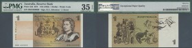 Australia: 1 Dollar ND(1974-83), P.42d with Fancy Number DHN 400000 PMG 35 Choice VF EPQ