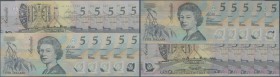 Australia: set of 10 nearly all consecutive notes 5 Pounds ND Polymer with green serial number, containing the following running numbers: from AB08377...