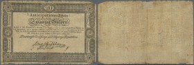 Austria: Privilegierte Vereinigte Einlösungs- und Tilgungs-Deputation 20 Gulden 1813, P.A53a, highly rare note in good condition with tiny border tear...
