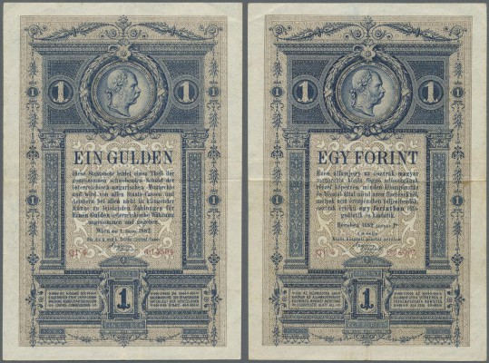 Austria: K.u.K. Reichs-Central-Casse 1 Gulden 1882, P.A153, great original shape...