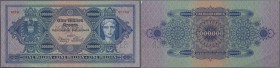 Austria: 1.000.000 Kronen 1924 Specimen P. 86s, a extraordinary rare banknote, only a few pieces known on the market, this one with 3 ”Muster” perfora...
