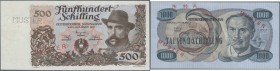 Austria: Rare high value set of 20 Specimen banknotes from Austria containing the following notes: 50 Schilling 1945 Specimen P. 117s, perforated MUST...