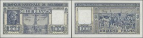 Belgium: 1000 Francs 1945 P. 128b, in condition: aUNC.