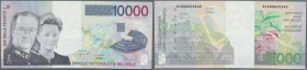 Belgium: 10.000 Francs ND(1997) P. 152, light wavy paper at upper and lower border, no folds, no other damages, condition: aUNC to XF+.