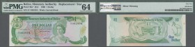 Belize: 1 Dollar 1980 Replacement prefix Z/1 P. 38a*, Condition: PMG graded 64 Choice UNC.