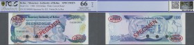 Belize: 100 Dollars 1980 Specimen P. 42s, in condition: PCGS graded 66 Gem UNC OPQ.